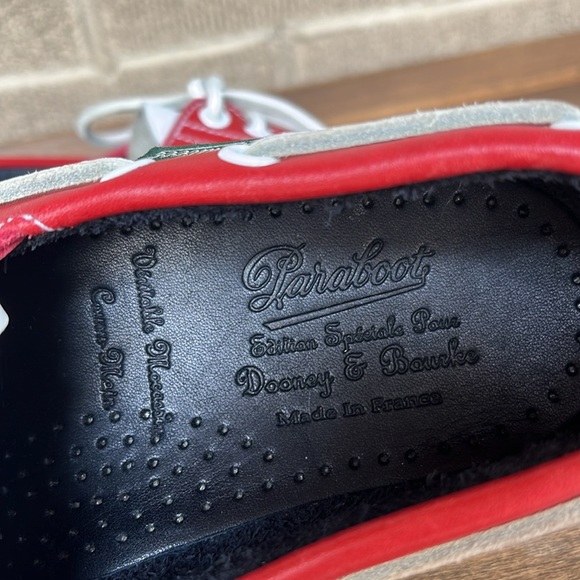 NWOT Paraboot x Dooney & Bourke Marine Loafers Red White Navy – Youth 4/5 - Picture 10 of 14